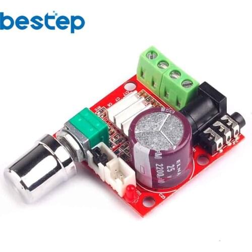 12V Mini Hi-Fi PAM8610 Audio Stereo Amplifier Board 2X10W Dual Channel D Class