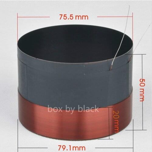 2PCS 75.5mm Horn Speaker Bass Voice Coil Woofer Sound Drive Black Aluminium