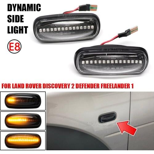 2Pcs For Land Rover Discovery 2 1999-2004 Defender Freelander 1 2002-2005 Turn Signal Side Marker Lamp Blinker Indicator Light