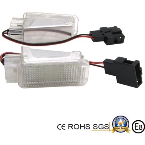2pcs For Skoda Octavia 2 Fabia Mk1 MK2 Roomster Superb Kodiaq Car LED Trunk Lamp Luggage Compartment Lights White Error Free