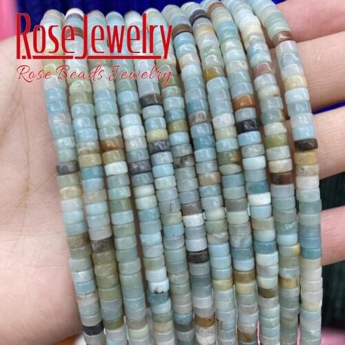 2x4mm Natural Stone Beads Natural Amazonite Round Loose Beads For DIY Power Energy Healing Earring Necklace Bracelet Making 15"
