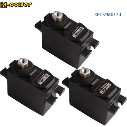 3X K-power M0170 4.8-6V 21G/2.2KG/0.09s High Speed Torque Micro/Mini RC Waterproof Servo 1/18 Scale Crawler Car & 10G Grease