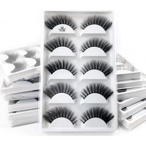 5 Pairs mink eyelashes natural long 3d mink lashes hand made false eyelashes make up 3d lashes eyelash for makeup maquiagem G800