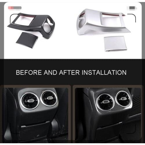 Car Styling Accessories Tail Rear Row Armrest Box Air Vent Outlet Cover Trim for Mercedes-Benz A-Class W177 2019 2020