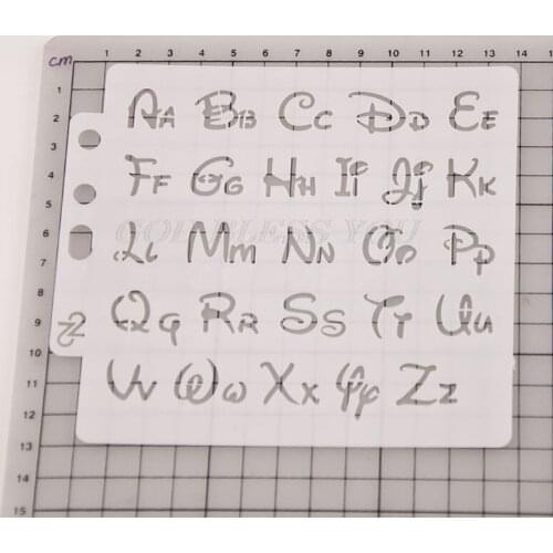 Alphabet Letter Stencils Template Painting Scrapbooking Embossing Stamping Album Card DIY Drop Shipping