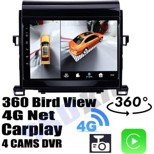 Car Audio Navigation GPS Stereo Media Carplay DVR 360 Birdview Around 4G Android System For TOYOTA Alphard Vellfire AH20