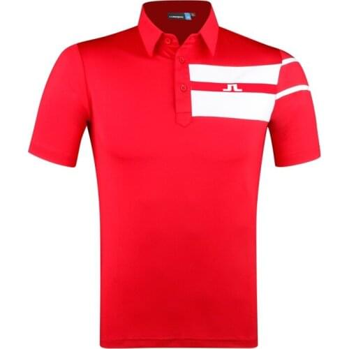 Golf Wear Quick Drying Mens Breathable Quick Drying Sweat Wicking T-shirt Moisture Absorption Knitted Solid Polo Shirt
