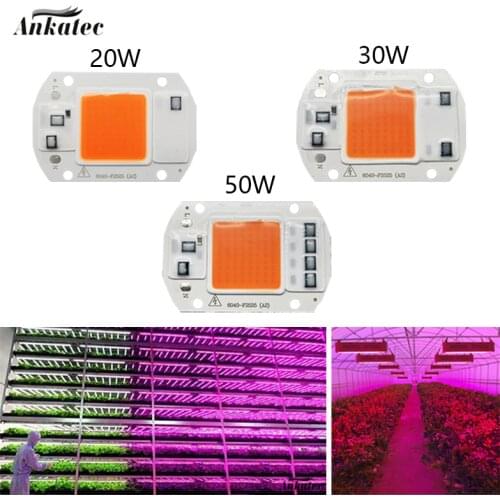 LED plant growth lamp COB chip full spectrum AC 220V 110V 20W 30W 50W greenhouse indoor plant seedlings and flower growth