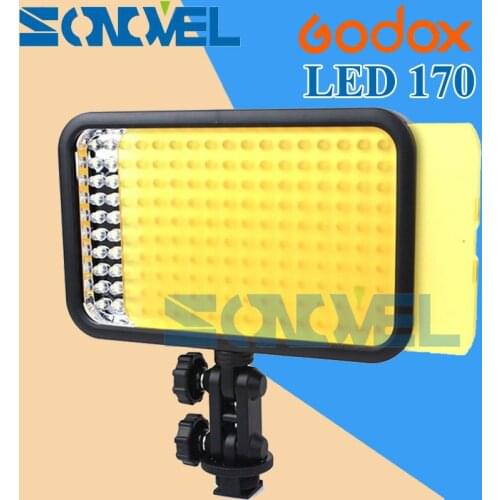 Godox LED170 Video Lamp 170 LED Lights Lighting 5500-6500K for Canon Nikon Camera Camcorder DV