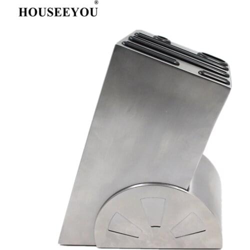 HOUSEEYOU Stainless Steel Knives Blocks Knife Holder Ceramic Knife Rack Shelf Stand Multifunctional Kitchen Storage Cooking Tool