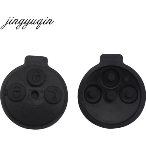 Jingyuqin 10pcs/lot 3 Button Key Shell Case Pad for Benz Smart 1998-2012 Replacement