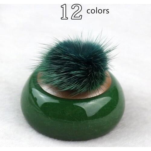 Kewgarden About 40mm 4cm Handmade Plush Ball DIY Bowknot Hair accessory material Wool cloth with soft 8pcs/lot