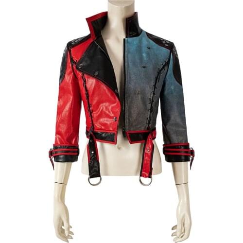 Movie Suicide Joker Quinzel Cosplay Costume Adults Women Fashion Jacket Halloween Carnival Coat