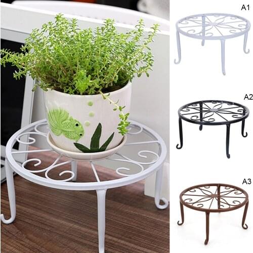 Metal Flower Plant Stand Support Indoor Plant Cradle Metal Flowerpot Holder Round Plant Pot Holder For Home Garden Decor