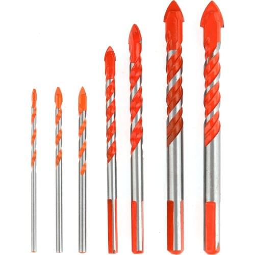 7Pcs 3-12mm Drill Bit Multi-Function Ceramic Wall Drill Bit Set Glass Marble Hole Opener Cutter Hand Drill Woodworking Cutting