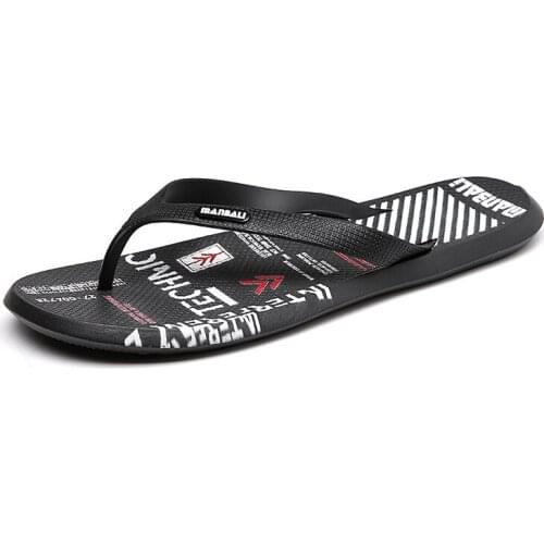 Mens Summer Flip-Flops Non-Slip Wear-Resistant Printing Couples Wear Korean Style Trend Personality Funny Outdoor Beach Shoes