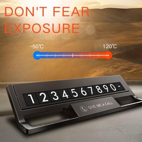 Night Luminous Phone Number Car Parking Card Car Temporary Parking Phone Number Plate For Automotive Interior Accessories