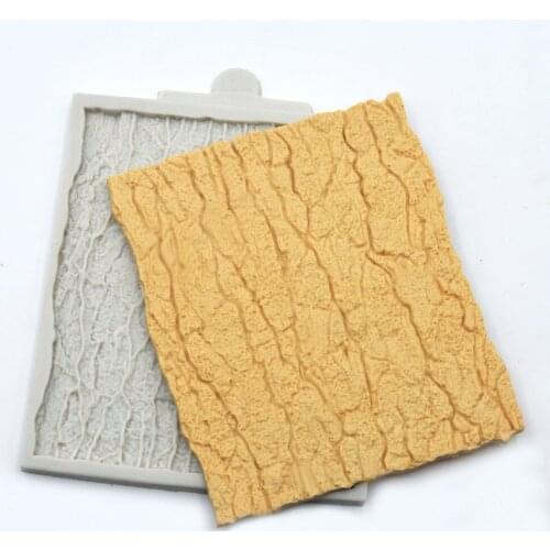 New Bark Stump Fondant Cake Silicone Mold Siumlation Bark Cake Surface Decorating Tools DIY Chocolate Birthday Cake Baking Mold