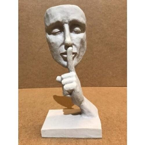 POLYESTER SINGLE MASK SILENCE SCULPTURE 27 * 12 CM