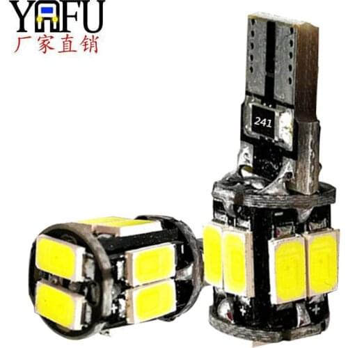 Manufacturer direct selling CANbus decoding lamp T10 5630 10smd width lamp interior light high brightness license plate lamp