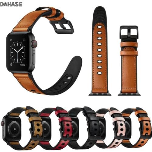 Fingerprint Style Leather Band For Apple Watch Strap Series 1 2 3 4 5 6 Silicone Wristband For iWatch 40mm 44mm 38mm 42mm