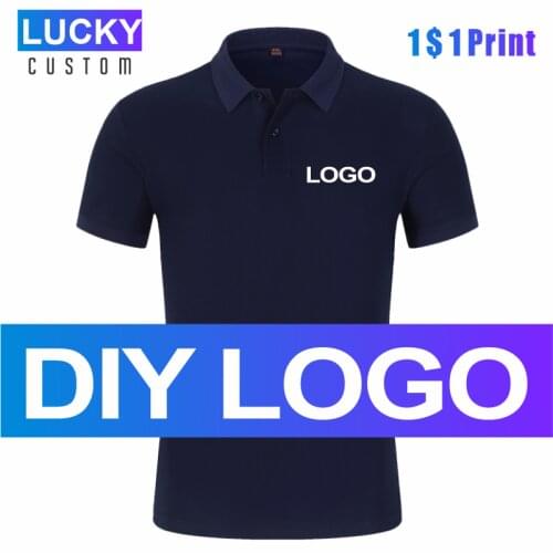 LUCKY Business Casual Cheap Short Sleeve Embroidery Print Customized POLO Shirt Mens and Womens Customized Tops