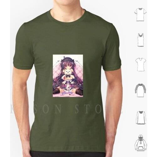 Cute Anime Girl T Shirt Diy Big Size Cotton Loli Anime Cute Kawaii Girls Small