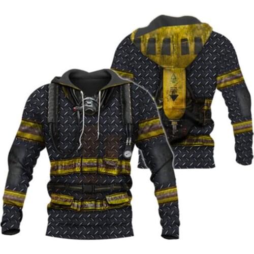 Firefighter Armor 3D Printed Hoodies for men/women Harajuku Fashion Hooded Sweatshirt Autumn Casual hoodie sudadera hombre DLL35