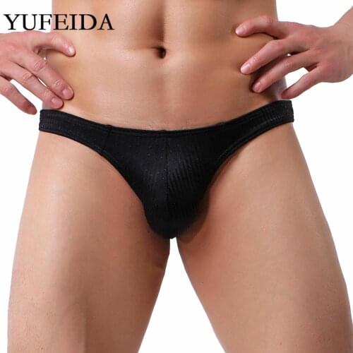 Mens Briefs Underwear Breathable Briefs Cotton Low Waist Underpanties Male Sissy Panties U convex Jockstrap Bulge Pouch Bikini