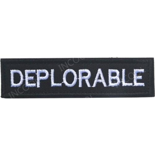 Deplorable Embroidery Patch Tactical Military Patches Appliques Emblem Embroidered Decorative Badges For Clothes Backpack
