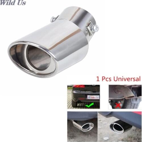Universal Car Auto Exhaust Muffler Tip Stainless Steel Pipe Chrome Trim Modified Car Rear Tail Throat Liner Accessories