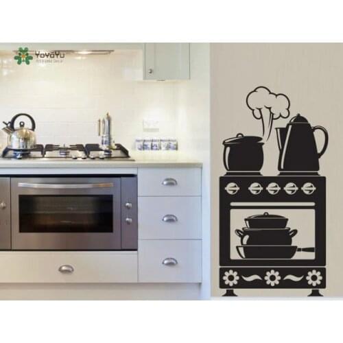 YOYOYU Wall Decal Kitchen Vinyl Wall Stickers Oven Pattern Modern Design Removable Home Decor Interior Cute Art Mural DecalSY540