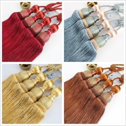 1 pair luxury high class curtain tieback European double ball hanging tied ball decoration tassel accessories tie tape back N119