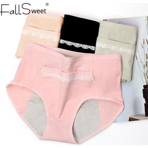 1Pcs Menstrual Panties For Women Underwear Female Sexy lingerie Cotton Physiological Period Girls Briefs Plus Size Underpanties