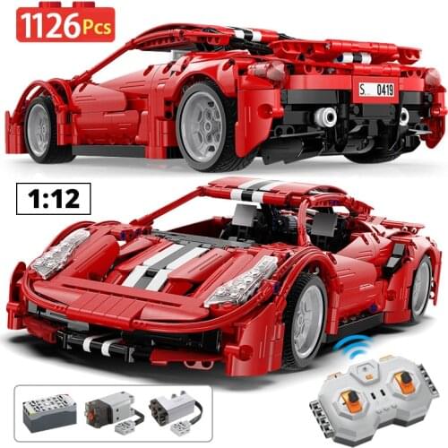 1126pcs City Technical RC Mechanical Racing Car Building Blocks Remote Control Vehicle Bricks Toys for Children