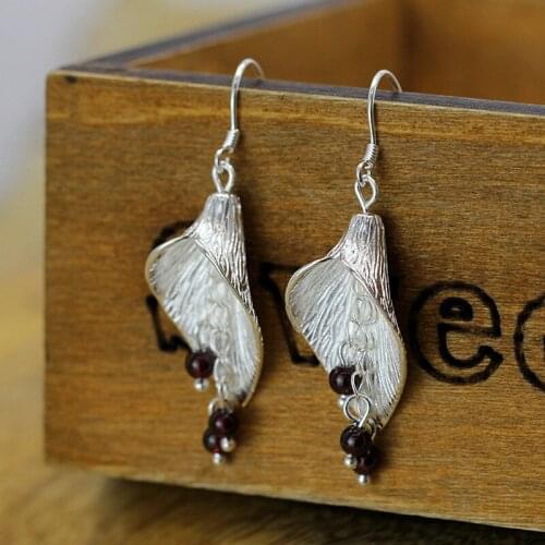 2018 Special Offer Brinco Product Is The New Incoming Womens Fashion Beautiful Atmosphere Element Tassel Garnet S925 Earrings