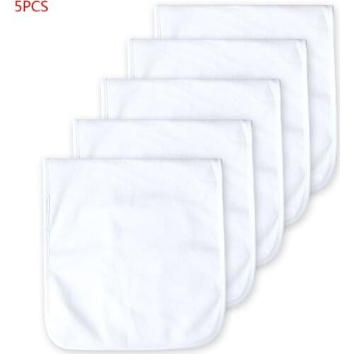 5 Pcs/set Baby Boys Girls Burp Cloth Triple Layer Thick Absorbent Feeding Towel 69HE