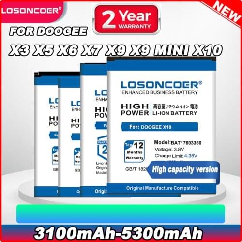 5300mAh BAT16533000 Battery For DOOGEE X3 ,X5 X5S,X5 MAX,X5 MAX Pro ,X6, X6 Pro,X7 X7S, X9 ,X9 Pro, X9 MINI ,X10,X10S Battery
