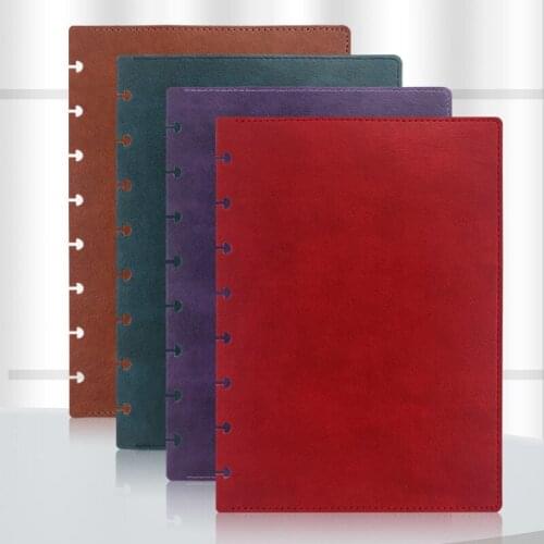 2021 mushroom hole A5 size Notebook cover 2pcs PU red brown green pink t puncher accessories dividers kawaii Free shipping