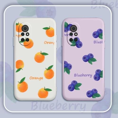 Sapphire Blueberry Phone Case For Huawei Nova8 8Pro 8SE Nova 7 7Pro 7SE 6 6se 5 5Pro 5Z 5I 5Ipro 5T 4 4E Liquid Silicone Cover