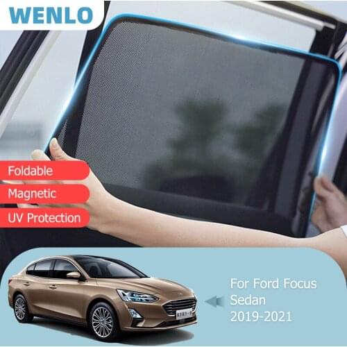 For Ford FOCUS Sedan 2019-2021 Front Windshield Car Sunshade Side Window Blind Sun Shade Magnetic Windscreen Visor Mesh Curtain