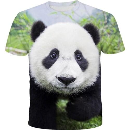 Fashion Animal Tees 2021 New Stylish Summer Men/Women T-shirt 3d Print Designed Cute Giant Panda T Shirt Children T-shirt Tops