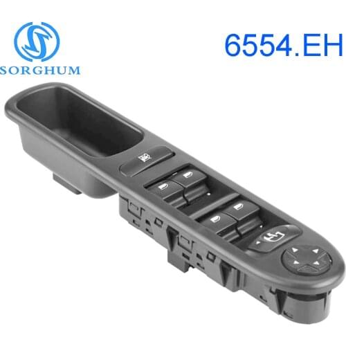 New 6554.EH Electric Power Window Master Control Switch For Peugeot 207 2008-2014 96642444XT 6554.QF 6554.QG