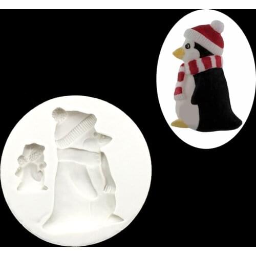 The Penguin Silicone Mold Sugarcraft Cookie Cupcake Chocolate Baking Mold Fondant Cake Decorating Tools
