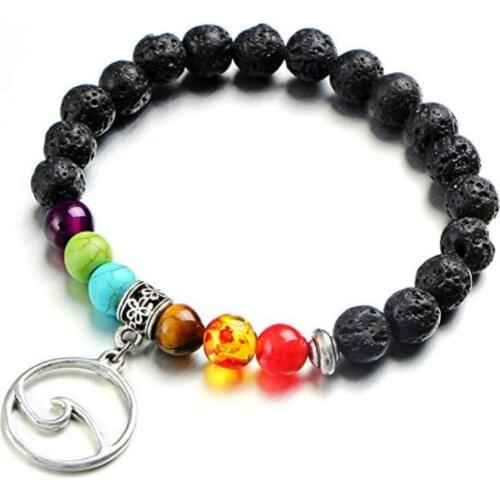 Fashion Bracelet Waves Starfish Beads Yoga Beach Wave Pendant Anklet Volcanic Stone Invigorate The Circulation of Blood Delicate