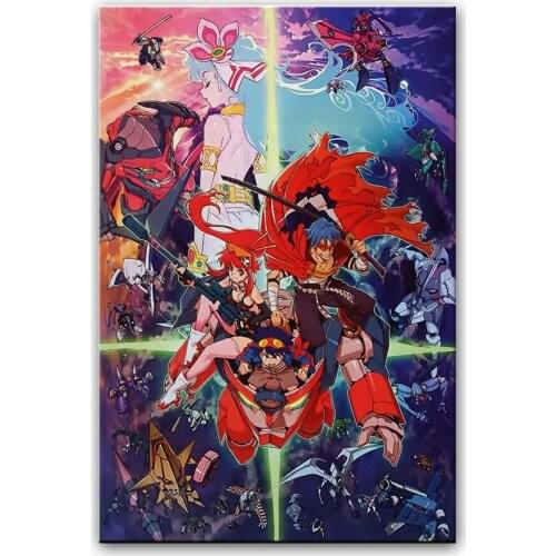 Prints Modular Picture Nordic Style Poster Japanese Anime Tengen Toppa Gurren Lagann Canvas Painting Wall Art Bedroom Home Decor