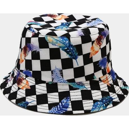 KENSHELLEY Wholesale High Quality Bucket Hat Double Side Printing Fishing Caps Summer Men Women Multicolor Panama Bucket Hat