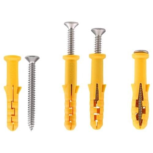 Plastic Expansion Wall Plug Screw Fixings +304 Stainless Steel Self-Tapping Screws Fastener Hardware