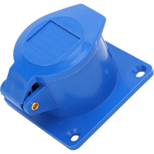 2Pcs Industrial Power Socket Single-Phase 3-Pin Explosion-Proof Waterproof 16A 3 Hole 220-250V