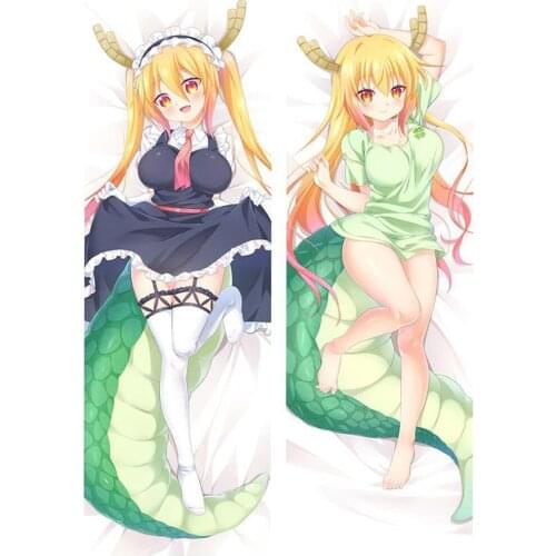 Sexy Japanese Anime Miss Kobayashis Dragon Maid Tohru Throw Otaku Dakimakura Gifts Bedding Hugging Body Pillow Case 150x50 CM